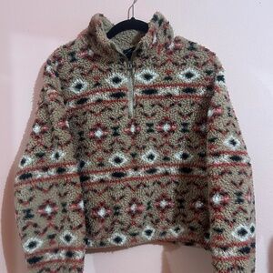 Love Tree Aztec Southwestern Sherpa Pullover Sweater